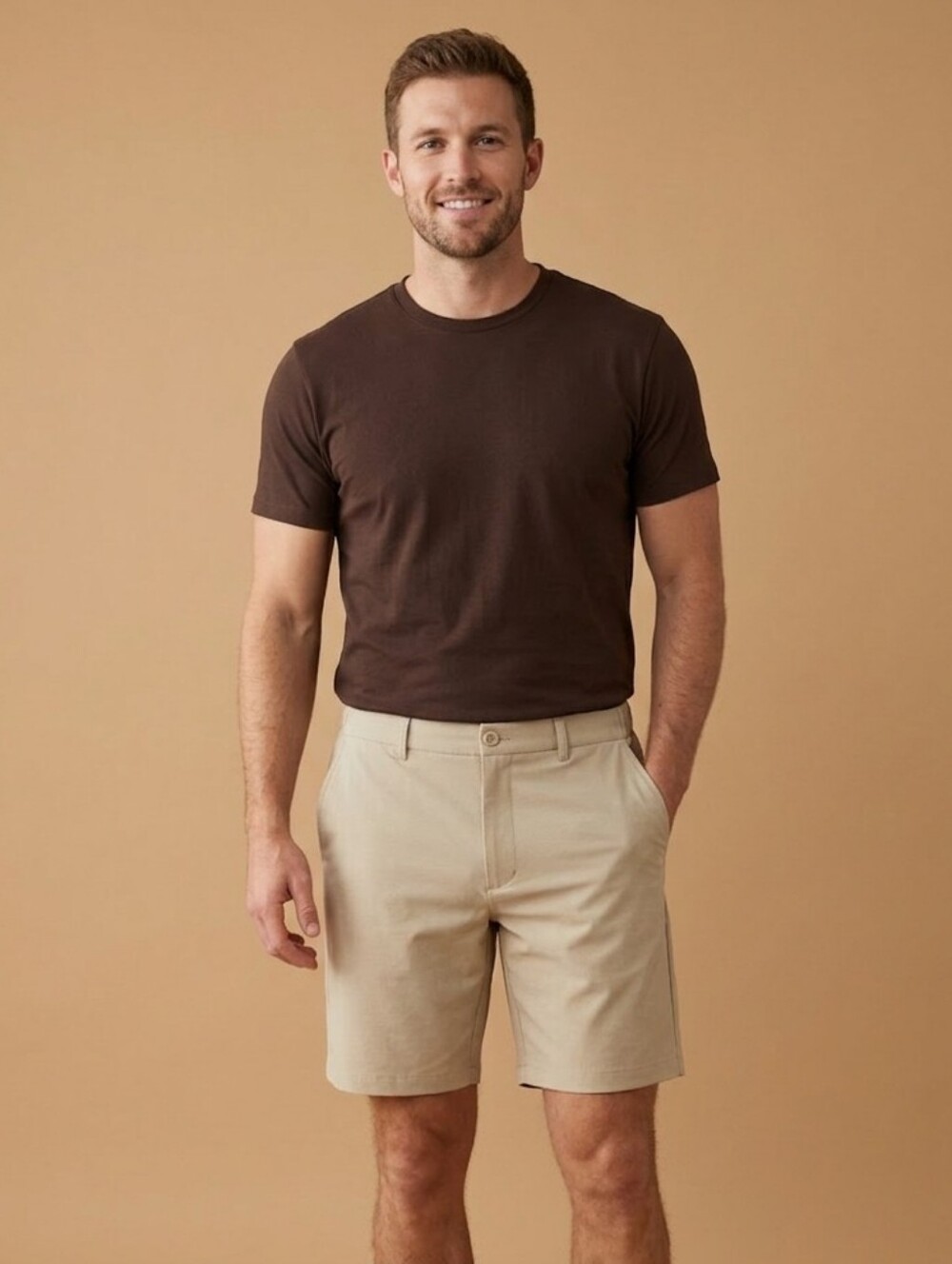 $50 Alfani Mens Weekend Shorts Summer Khaki Heather